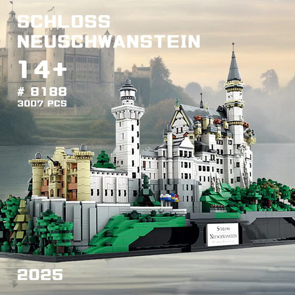6786pcs New Swan Stone Castle (Schloss Neuschwanstein) Building Block Set 8188