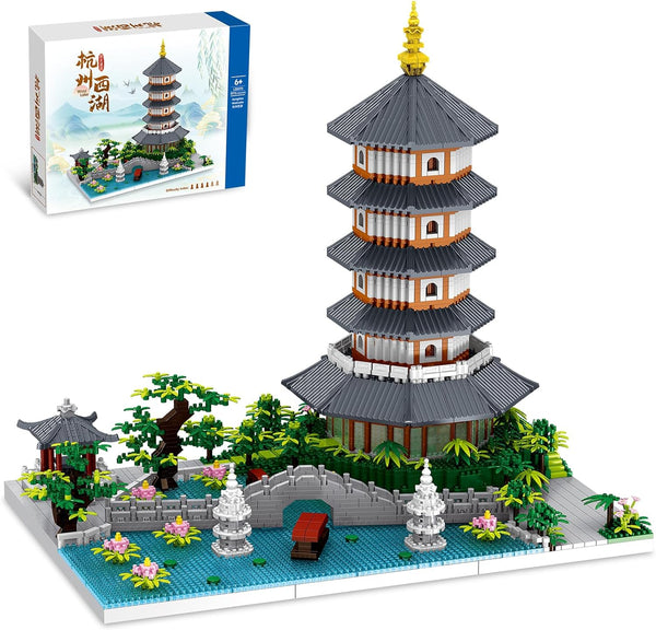 3976pcs Chinese Architecture Hangzhou West Lake Building Blocks