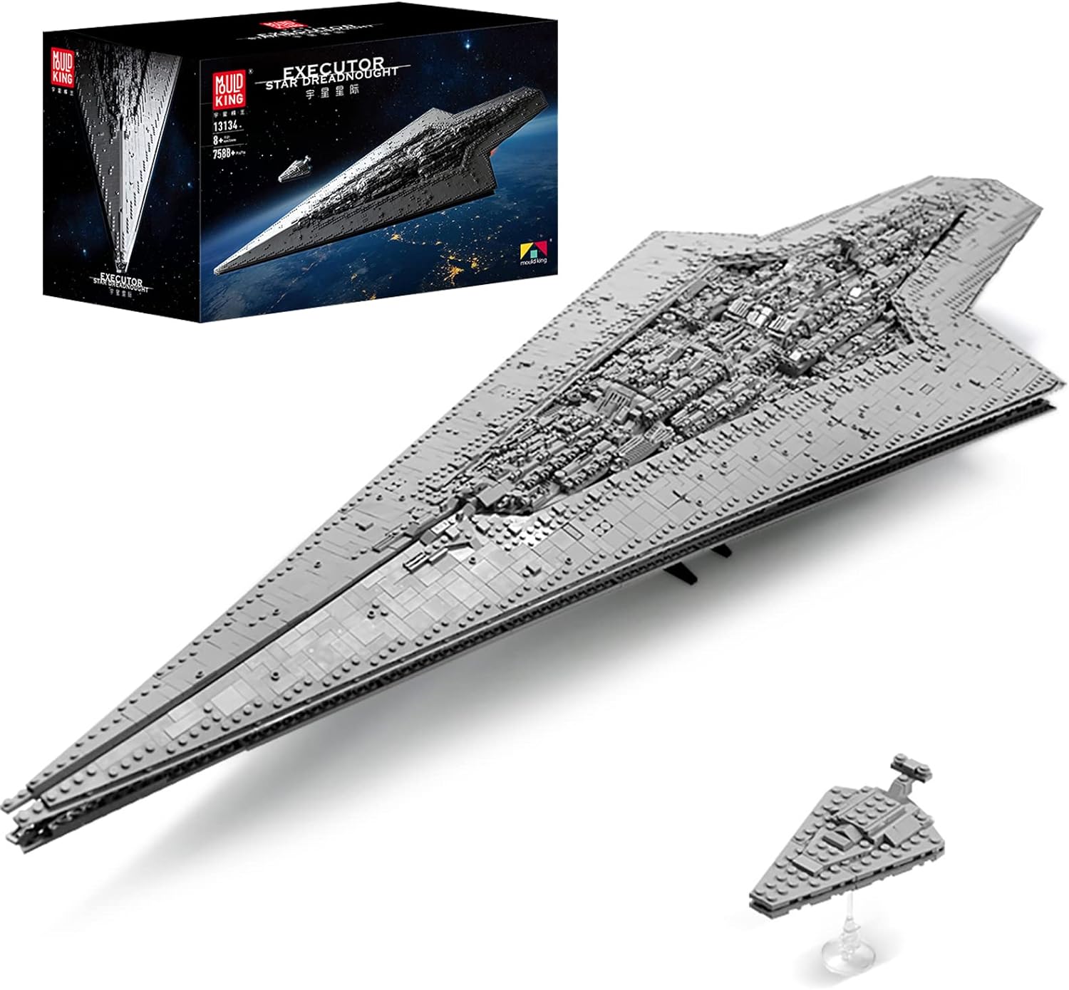 Mould King 7588+Pcs Super Star Destroyer Model Ship Executor Star Dreadnought Building Toy 13134