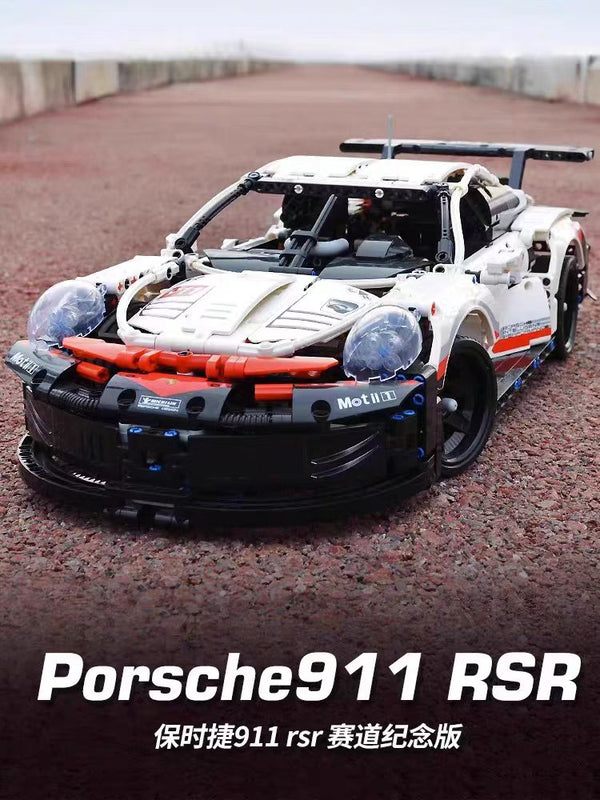 1580+pcs Technic Porsche 911 RSR Race Car Building Block