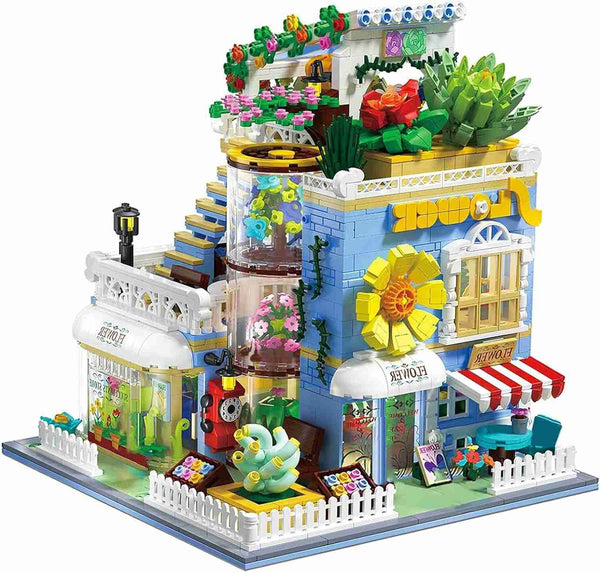 2091pcs Flower House Building Blocks Set
