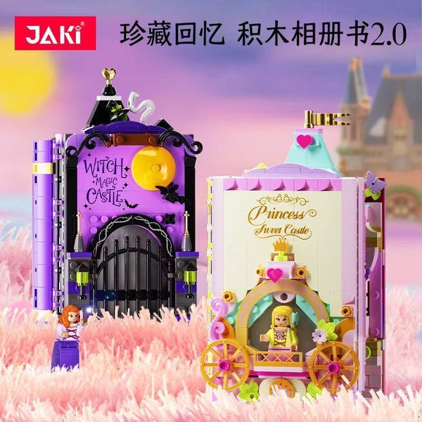 JAKI Witch Magic Castle & Princess Sweetness Castle Photo Album Building Block Toys