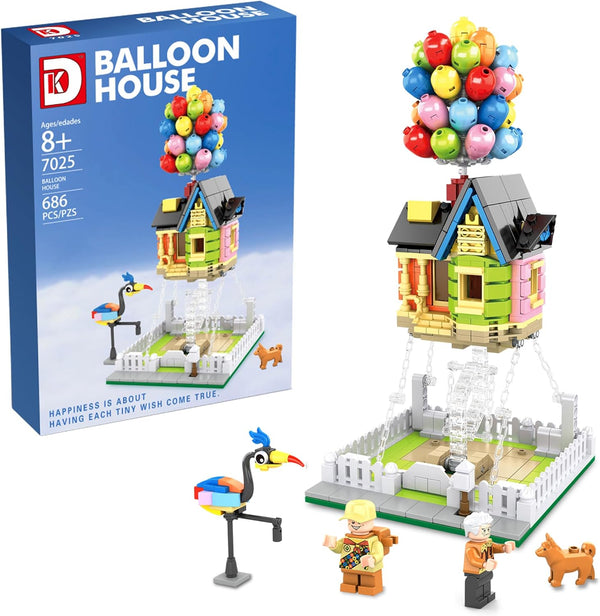 686pcs Up Balloon House Building Set 7025