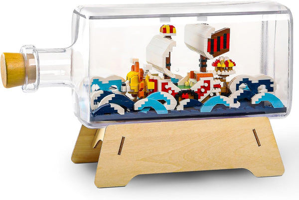 1601pcs Sunny Ship in a Bottle Building Block Set