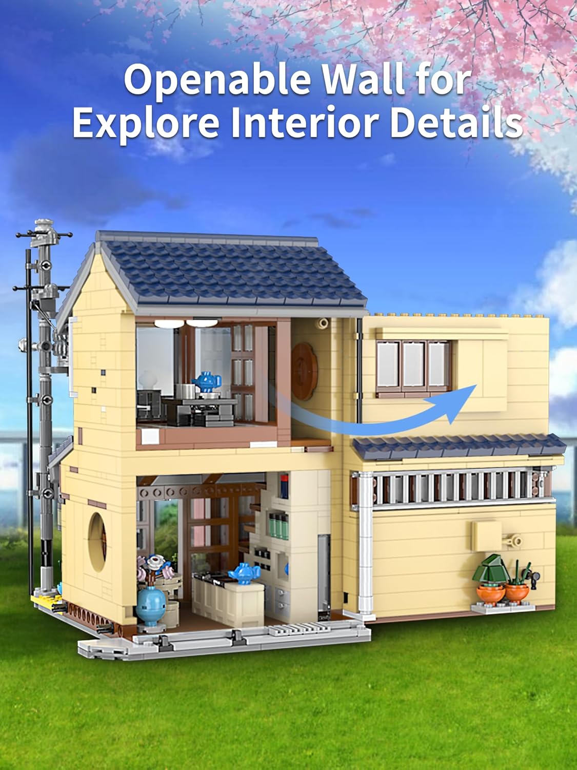 1200pcs Cada Japanese Tea House Building Block Toy Sets – Creatorbricks